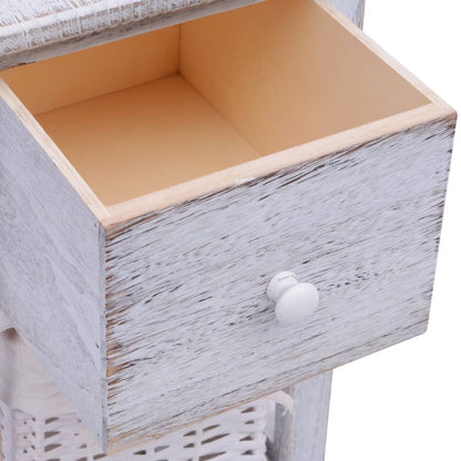 Comodino in Legno Bianco - homemem39