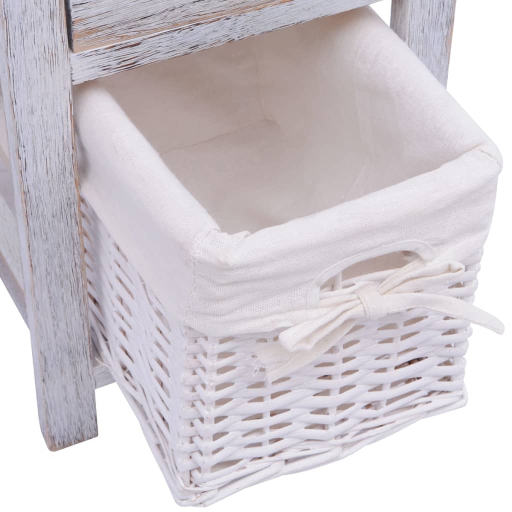 Comodino in Legno Bianco - homemem39