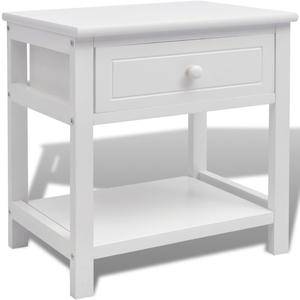 Comodino in Legno Bianco - homemem39