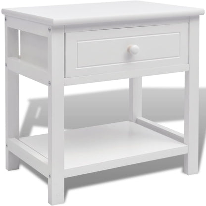 Comodino in Legno Bianco - homemem39