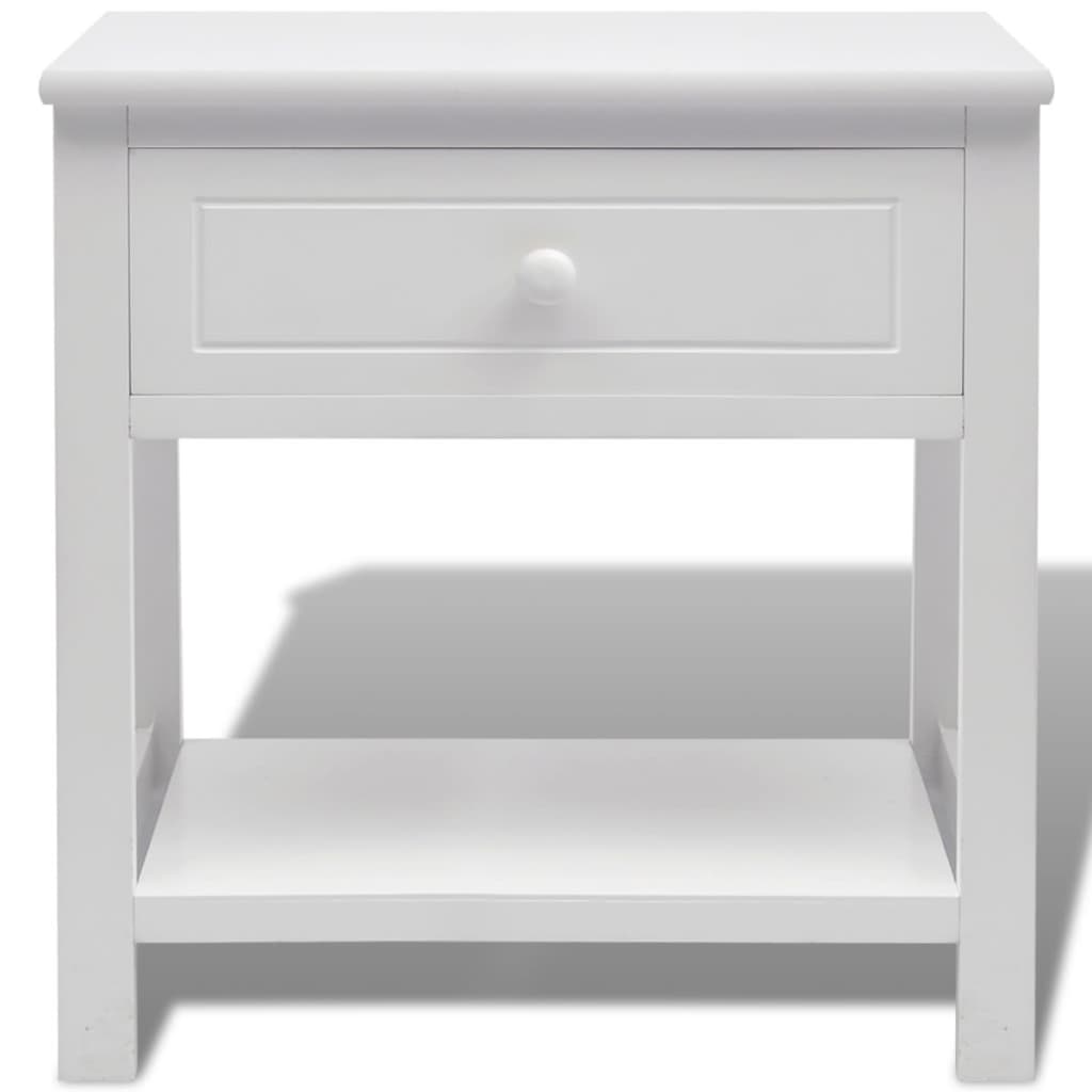 Comodino in Legno Bianco - homemem39
