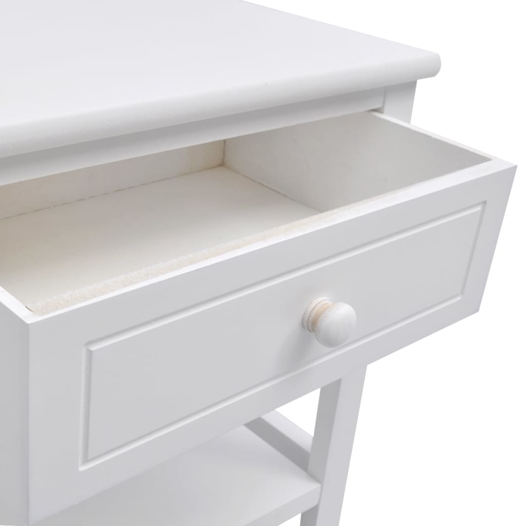 Comodino in Legno Bianco - homemem39
