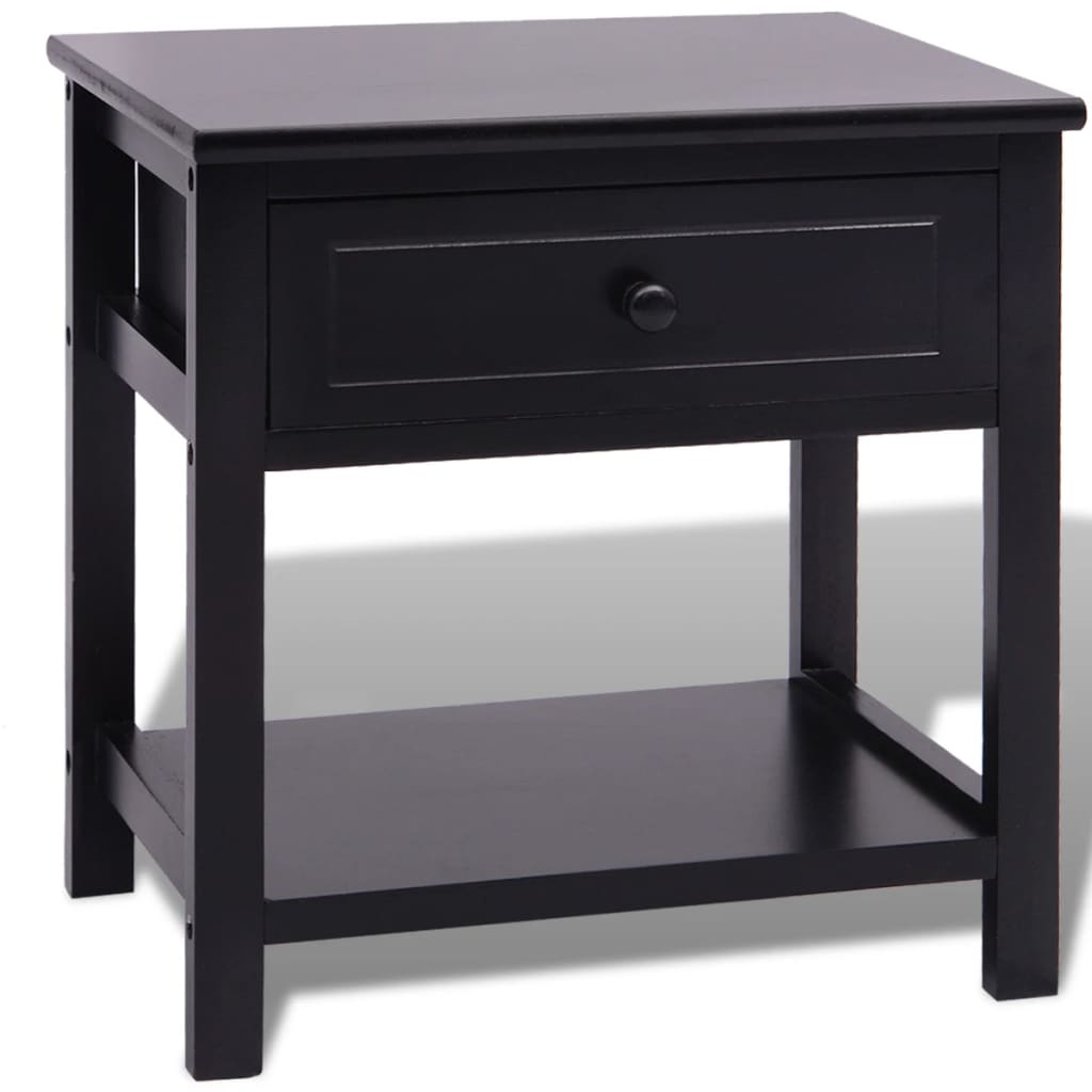 Comodino in Legno Nero - homemem39