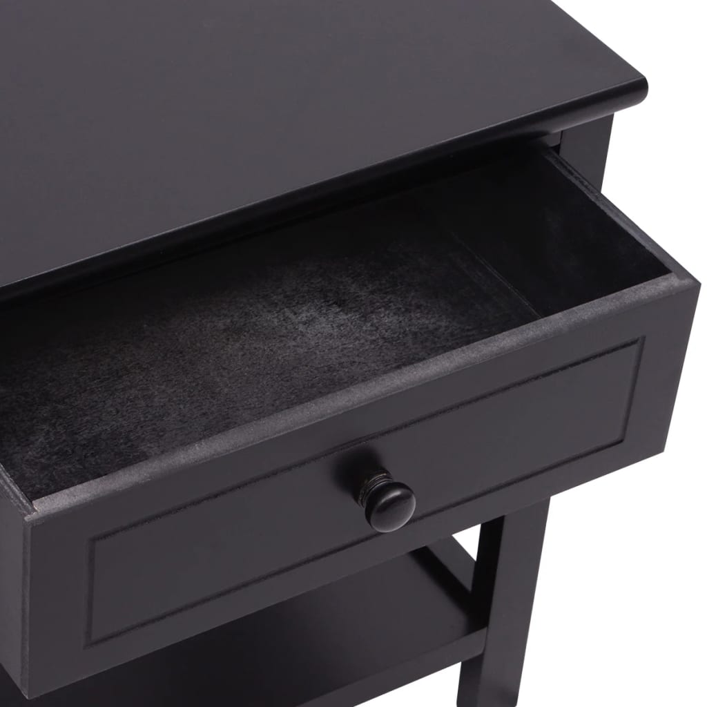 Comodino in Legno Nero - homemem39