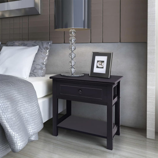 Comodino in Legno Nero - homemem39