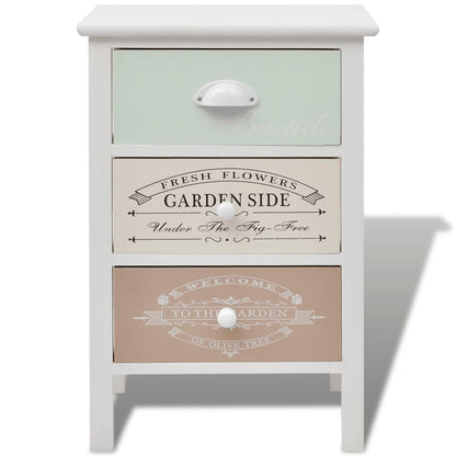 Mobile in Stile Francese con 3 Cassetti in Legno - homemem39