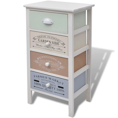 Mobile in Stile Francese con 4 Cassetti in Legno | homemem39