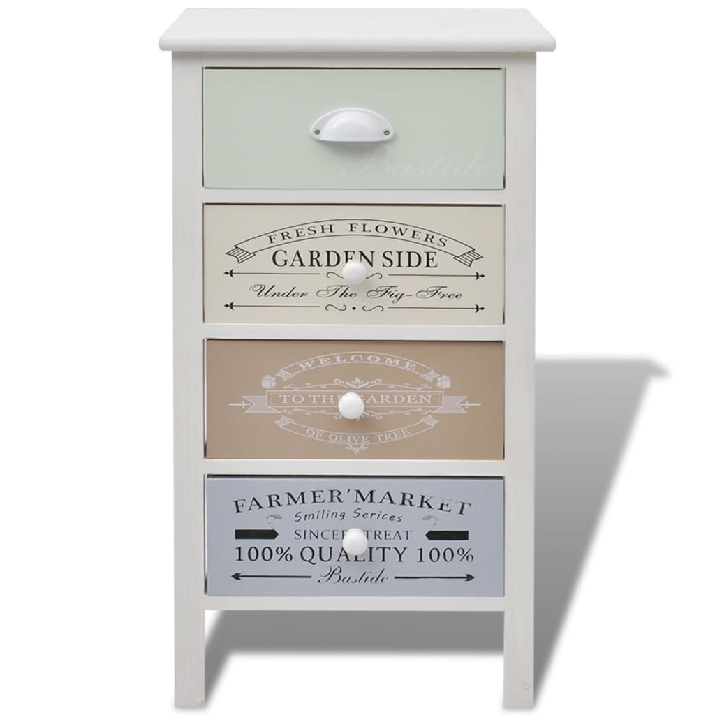 Mobile in Stile Francese con 4 Cassetti in Legno | homemem39