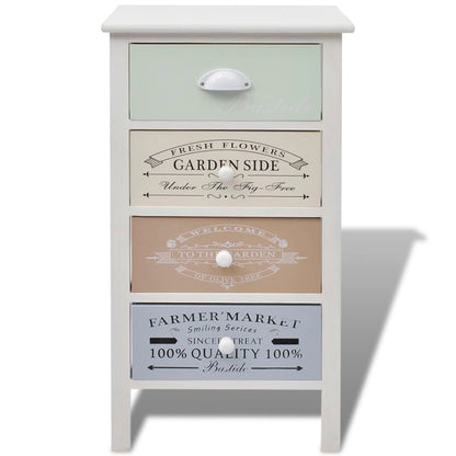 Mobile in Stile Francese con 4 Cassetti in Legno | homemem39