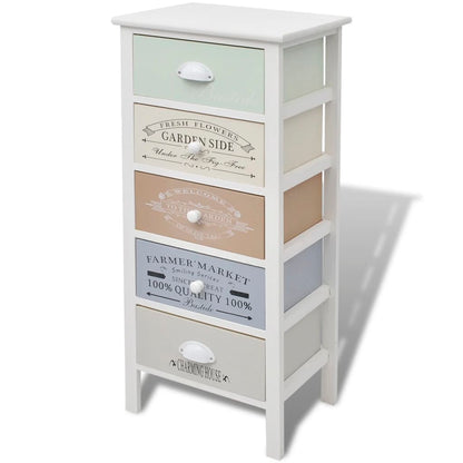 Mobile in Stile Francese con 5 Cassetti in Legno | homemem39