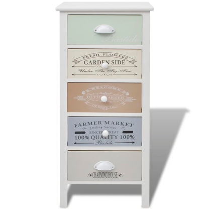 Mobile in Stile Francese con 5 Cassetti in Legno | homemem39