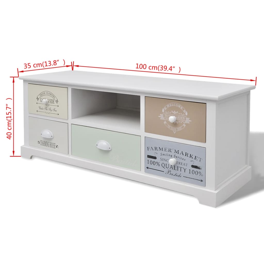 French Style Wooden TV Stand