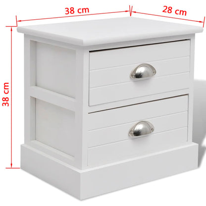 Comodino In Stile Francese Bianco - homemem39