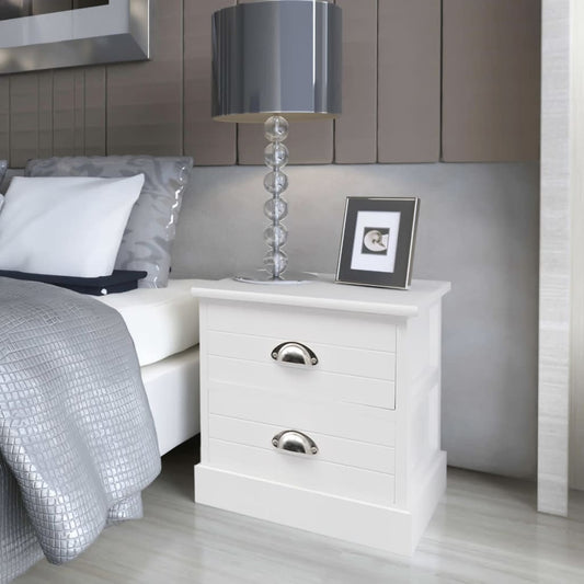 Comodino In Stile Francese Bianco - homemem39