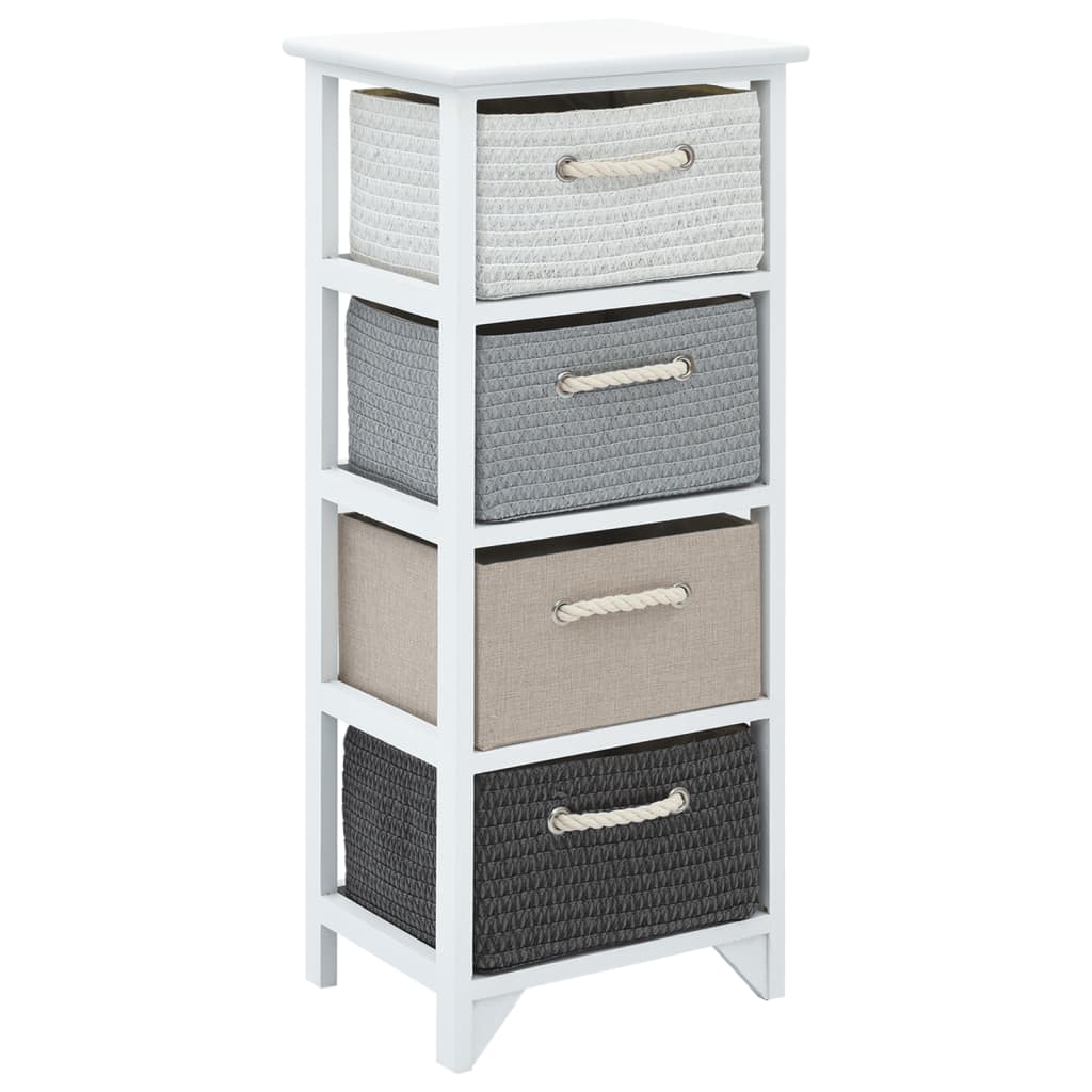 Mobile Portaoggetti con 4 Cassetti in Legno | homemem39