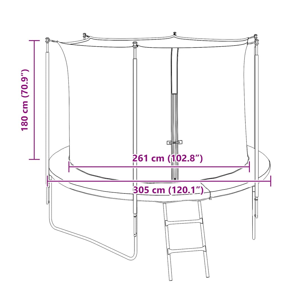 Rete di Sicurezza per Trampolino Rotondo 3,05 m | homemem39