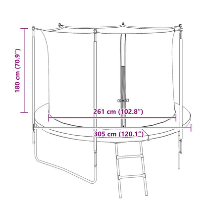 Rete di Sicurezza per Trampolino Rotondo 3,05 m | homemem39