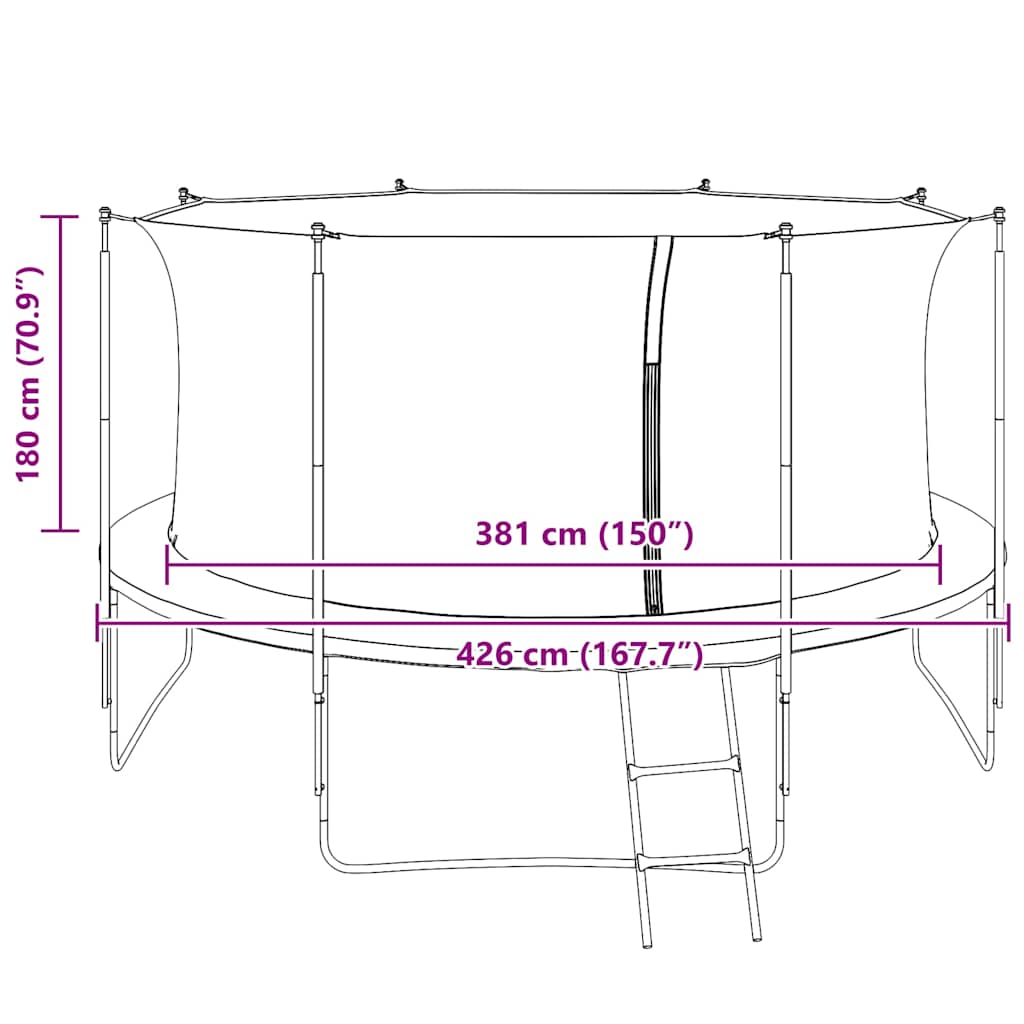 Rete di Sicurezza per Trampolino Rotondo 4,26 m | homemem39
