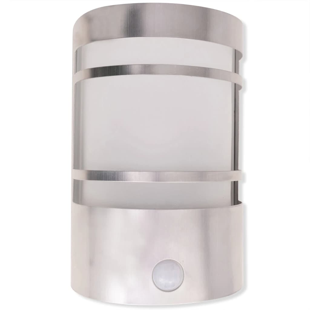 Luce da parete per esterno in acciaio inox con sensore | homemem39