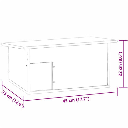 Casetta per Ricci 45x33x22 cm Legno | homemem39