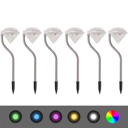 Luci LED da Giardino ad Energia Solare 6 pezzi 9x7,8x29,5 cm