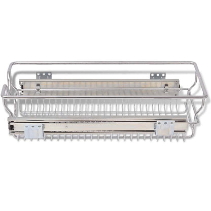 Cestelli a Rete Scorrevoli 2 pz Argento 300 mm - homemem39