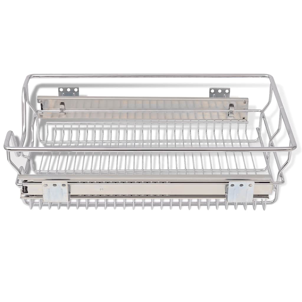 Cestelli a Rete Scorrevoli 2 pz Argento 400 mm | homemem39