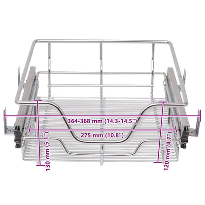 Cestelli a Rete Scorrevoli 2 pz Argento 400 mm - homemem39