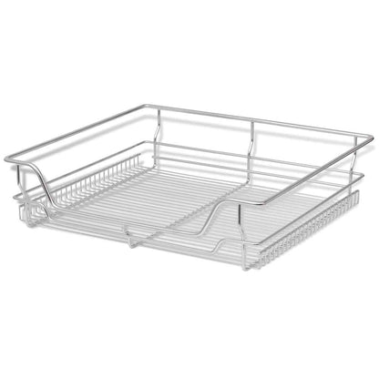 Cestelli a Rete Scorrevoli 2 pz Argento 600 mm - homemem39
