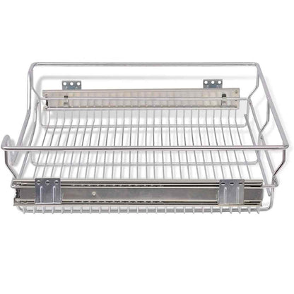 Cestelli a Rete Scorrevoli 2 pz Argento 600 mm - homemem39
