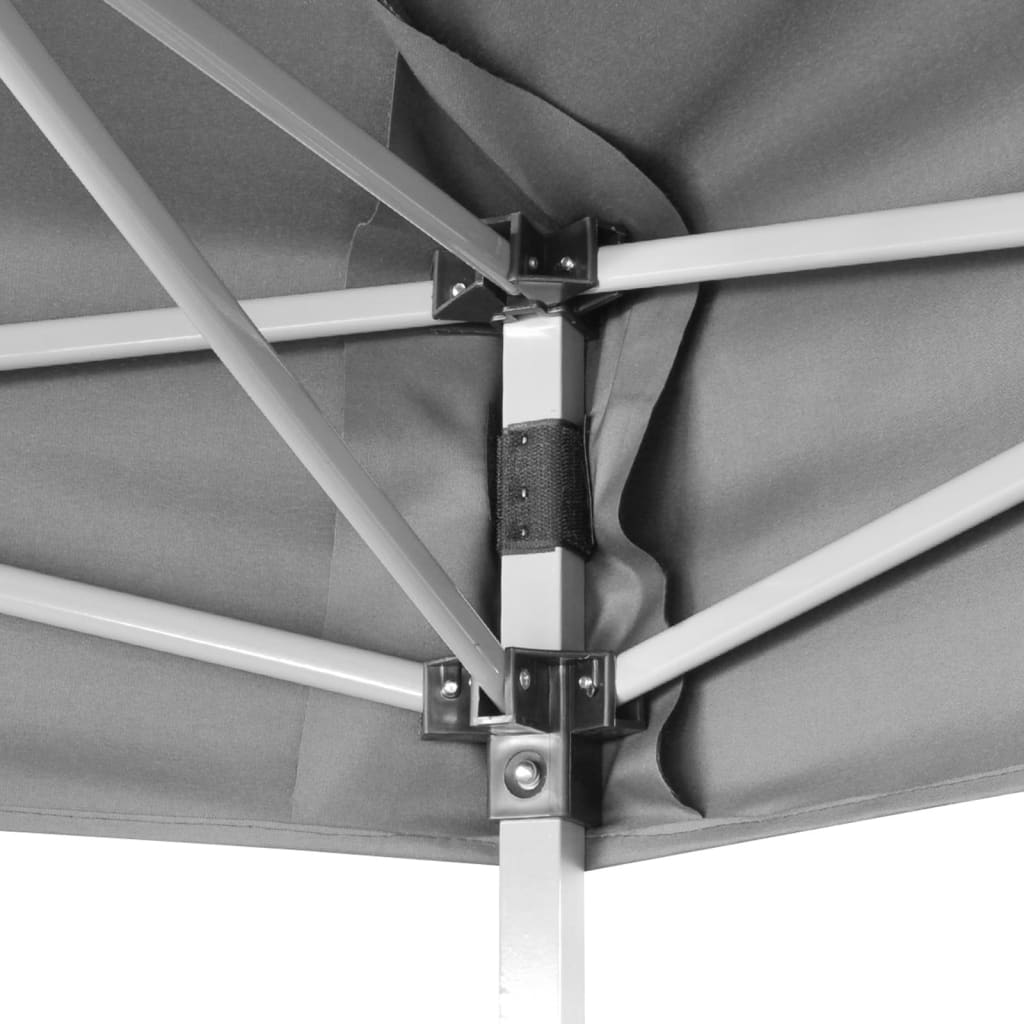 Gazebo Pieghevole Esagonale Pop-Up Grigio 3,6x3,1 m - homemem39