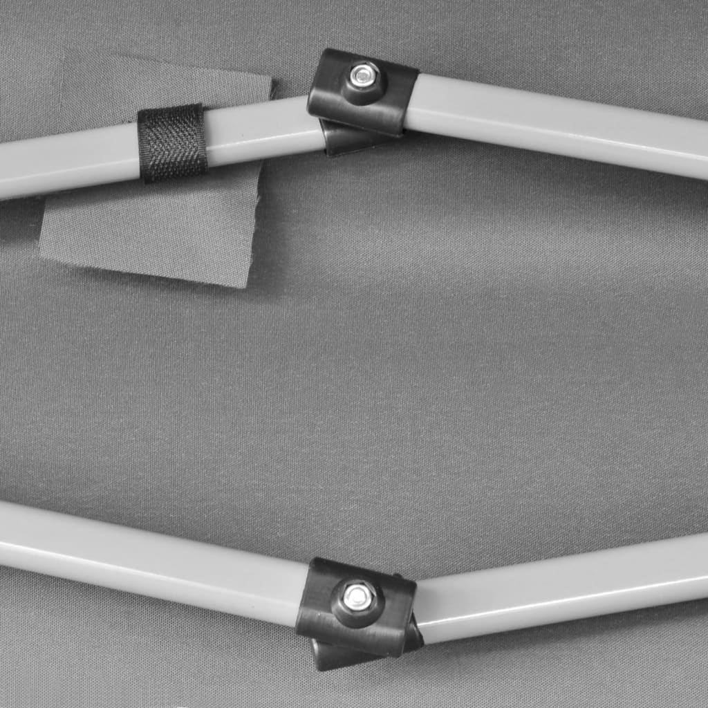 Gazebo Pieghevole Esagonale Pop-Up Grigio 3,6x3,1 m - homemem39