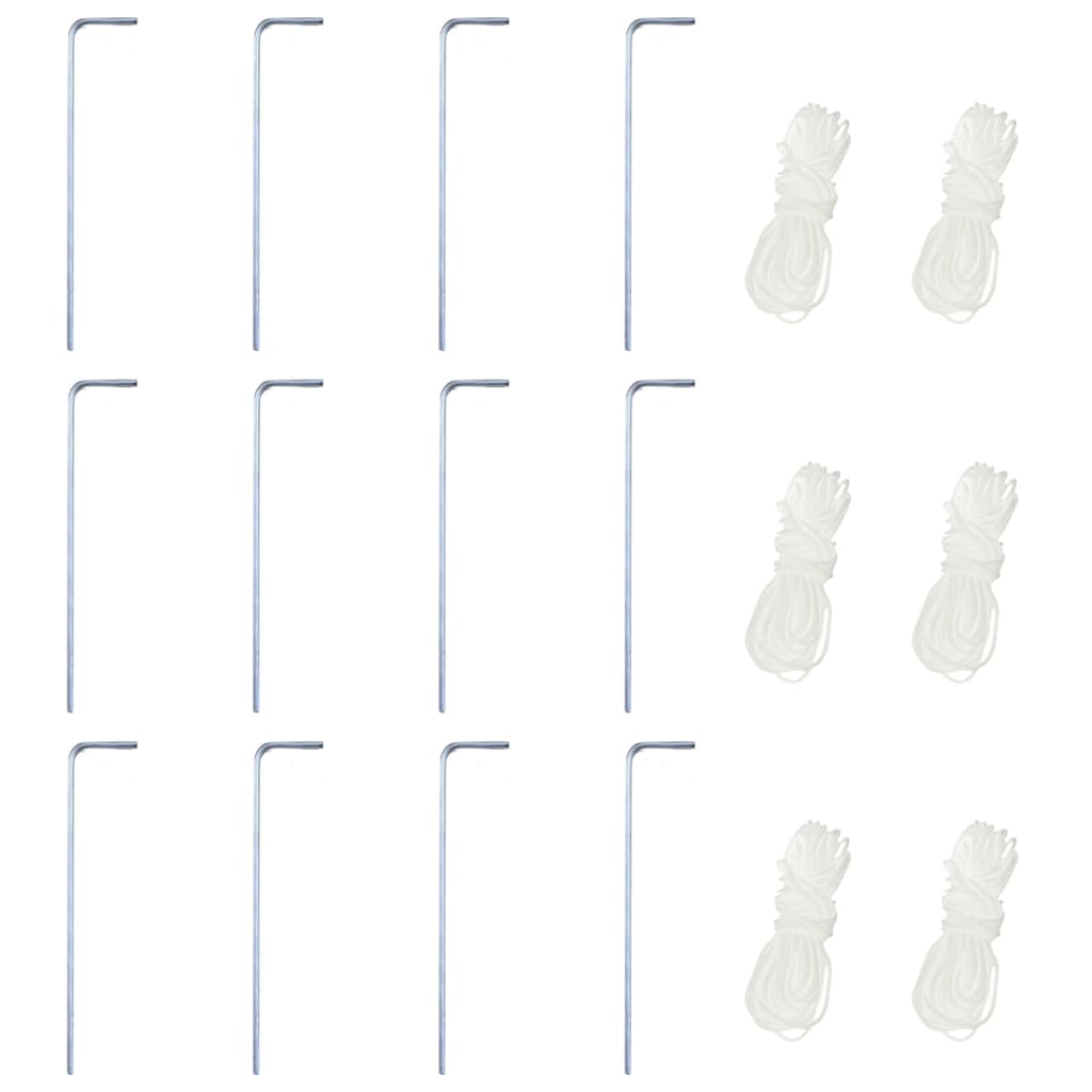 Gazebo Pieghevole Esagonale Pop-Up Grigio 3,6x3,1 m - homemem39