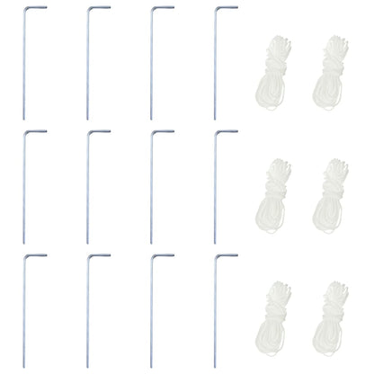 Gazebo Pieghevole Esagonale Pop-Up Grigio 3,6x3,1 m - homemem39