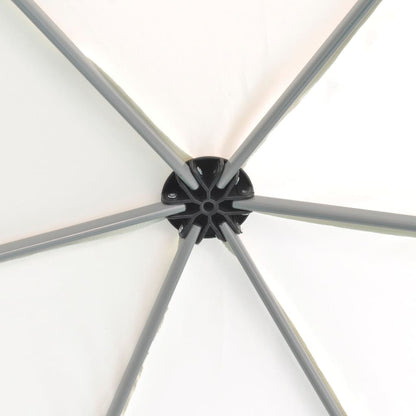 Gazebo Esagonale Pop-Up con 6 Pareti Bianco Crema 3,6x3,1 m
