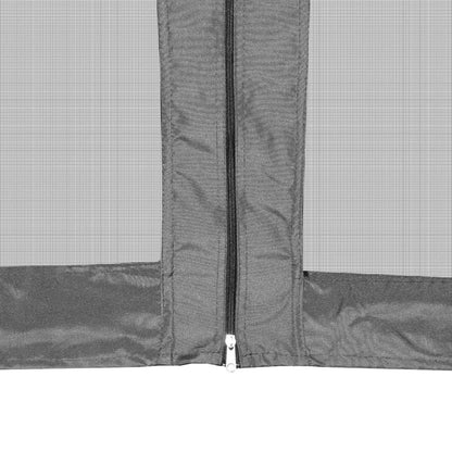Gazebo Esagonale Pop-Up con 6 Pareti Grigio 3,6x3,1 m | homemem39