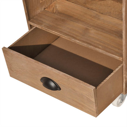 Comodino Marrone in Legno Massello - homemem39