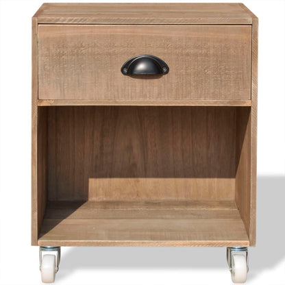 Comodini 2 Pezzi Marrone in Legno Massello - homemem39