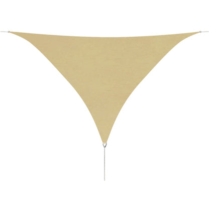 Parasole a Vela Oxford Triangolare 5x5x5 m Beige - homemem39