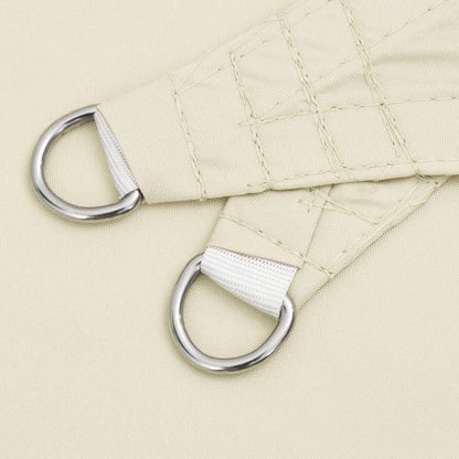 Parasole a Vela Oxford Triangolare 3,6x3,6x3,6 m Crema - homemem39