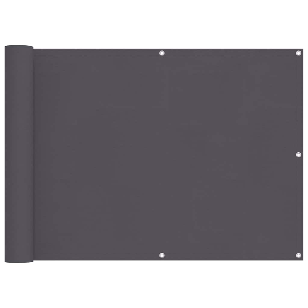 Paravento da Balcone in Tessuto Oxford 75x600 cm Antracite | homemem39