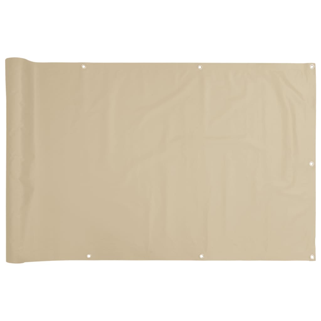 Paravento da Balcone in Tessuto Oxford 75x400 cm Beige | homemem39