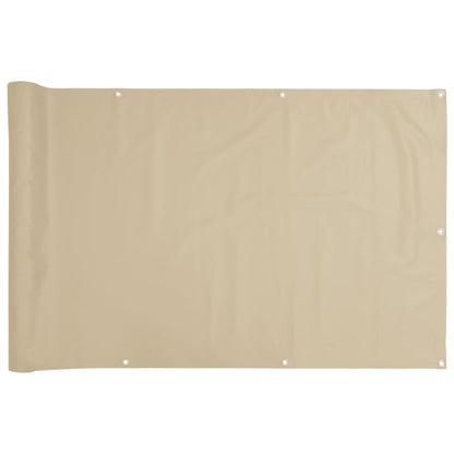 Paravento da Balcone in Tessuto Oxford 75x400 cm Beige | homemem39