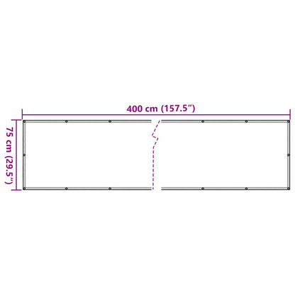 Paravento da Balcone in Tessuto Oxford 75x400 cm Beige | homemem39