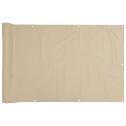 Paravento da Balcone in Tessuto Oxford 90x600 cm Beige