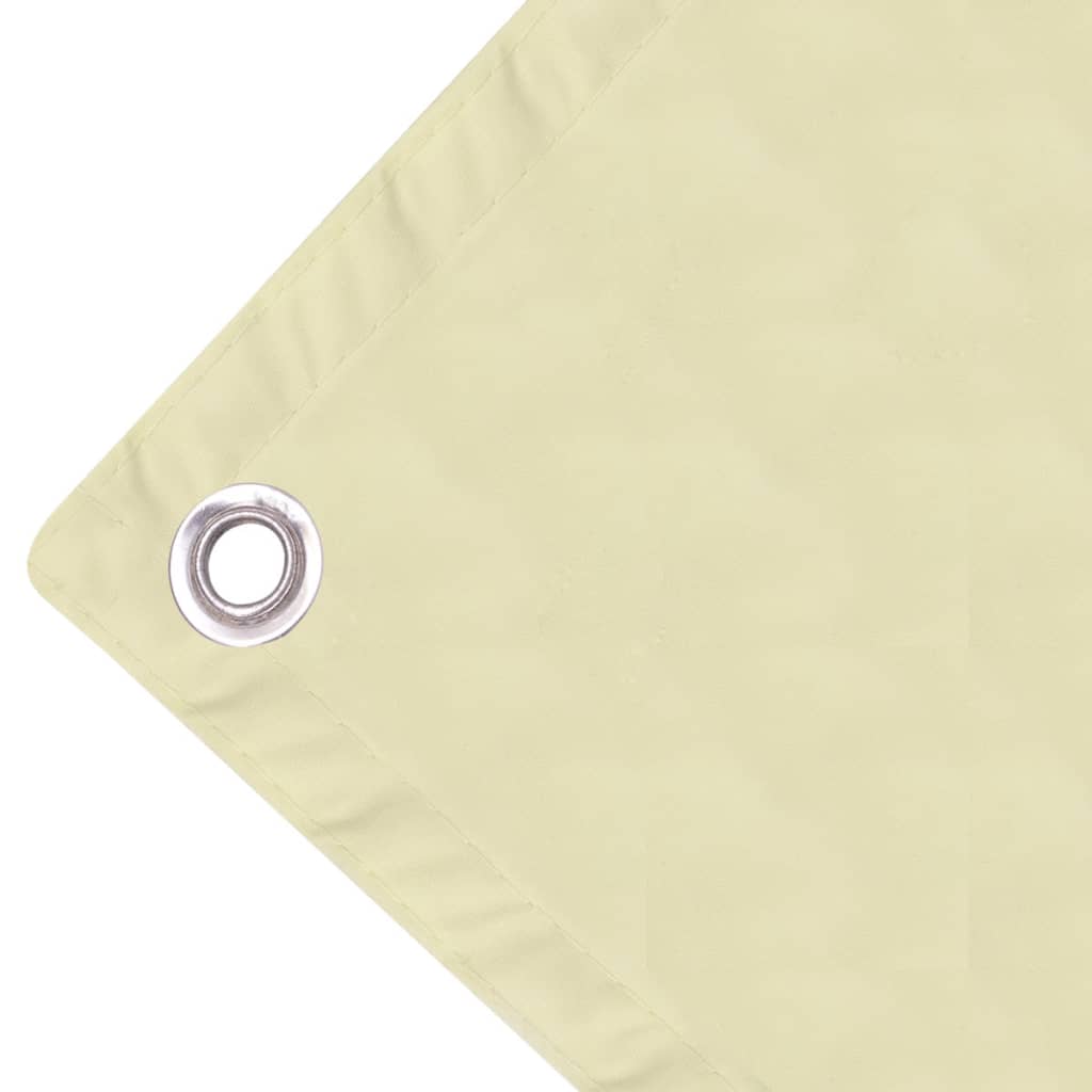 Paravento da Balcone in Tessuto Oxford 75x600 cm Crema | homemem39