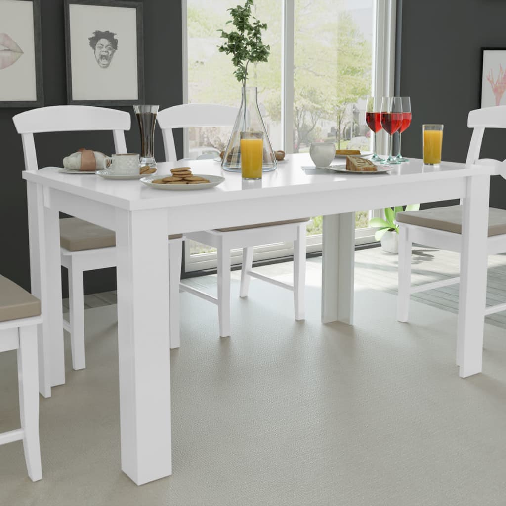Tavolo da Pranzo 140x80x75 cm Bianco | homemem39