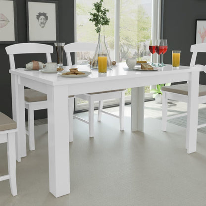 Tavolo da Pranzo 140x80x75 cm Bianco | homemem39