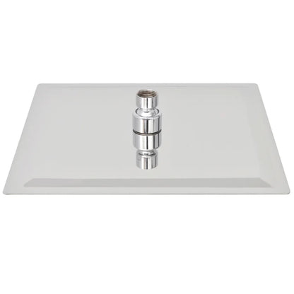 Testa Doccia a Pioggia in Acciaio Inossidabile 25x25cm Quadrata - homemem39