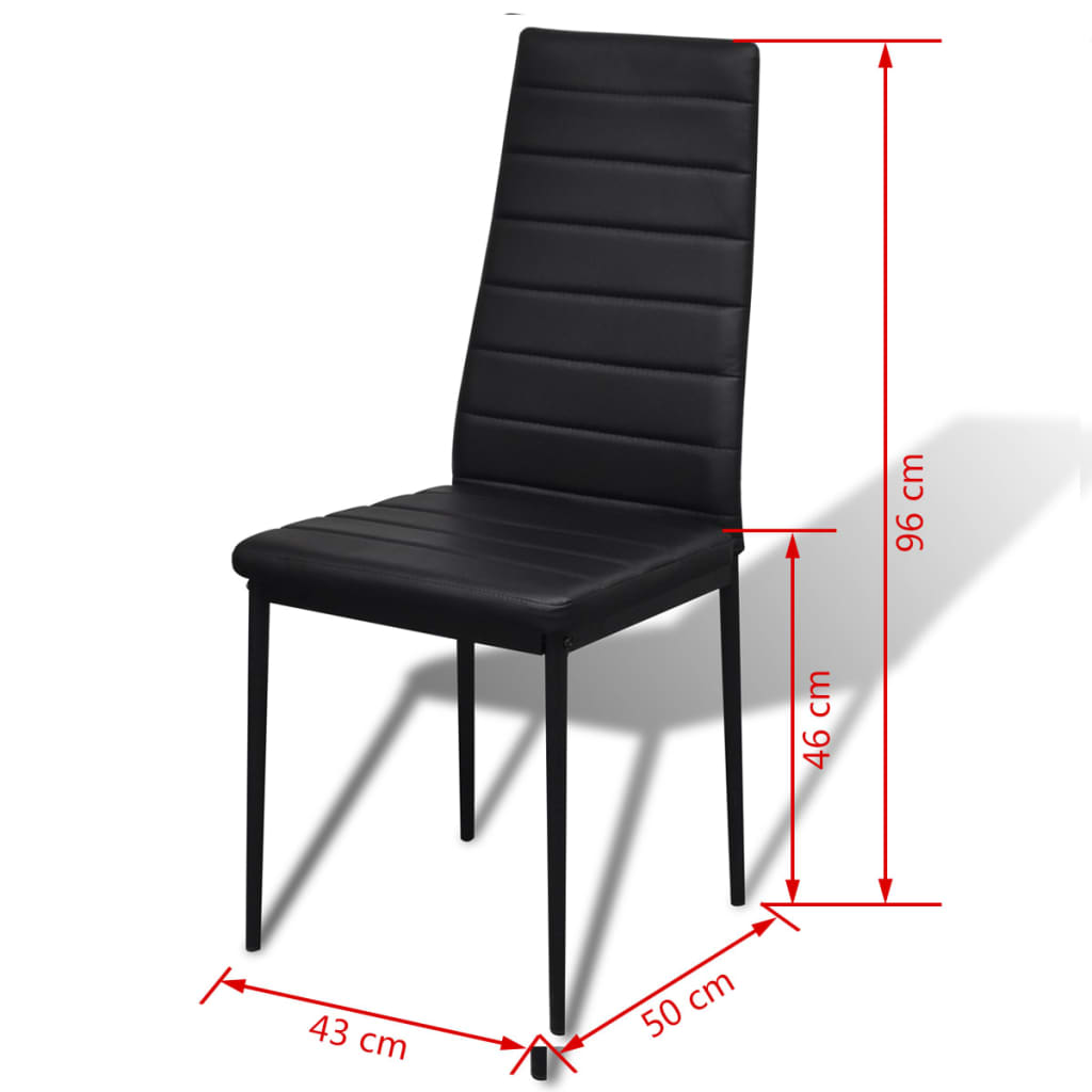 Set Tavolo da Pranzo 7 pz Nero - homemem39